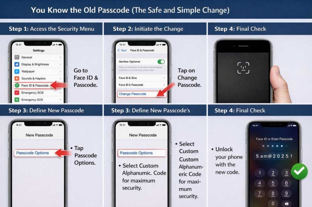 how to change iphone password