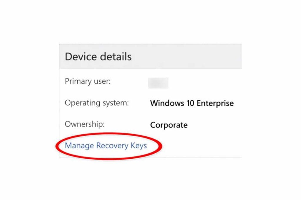 bitlocker recovery key