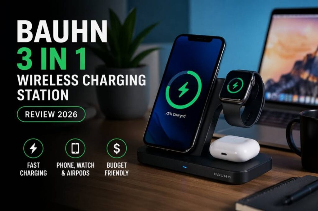 bauhn 3 in 1 wireless charging station