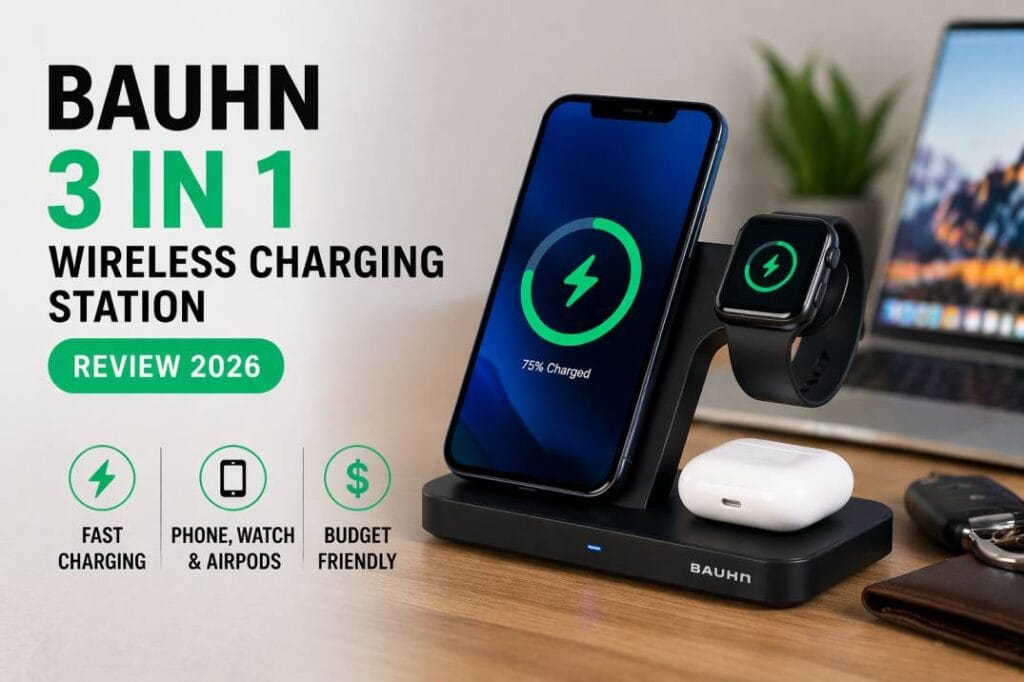bauhn 3 in 1 wireless charging station