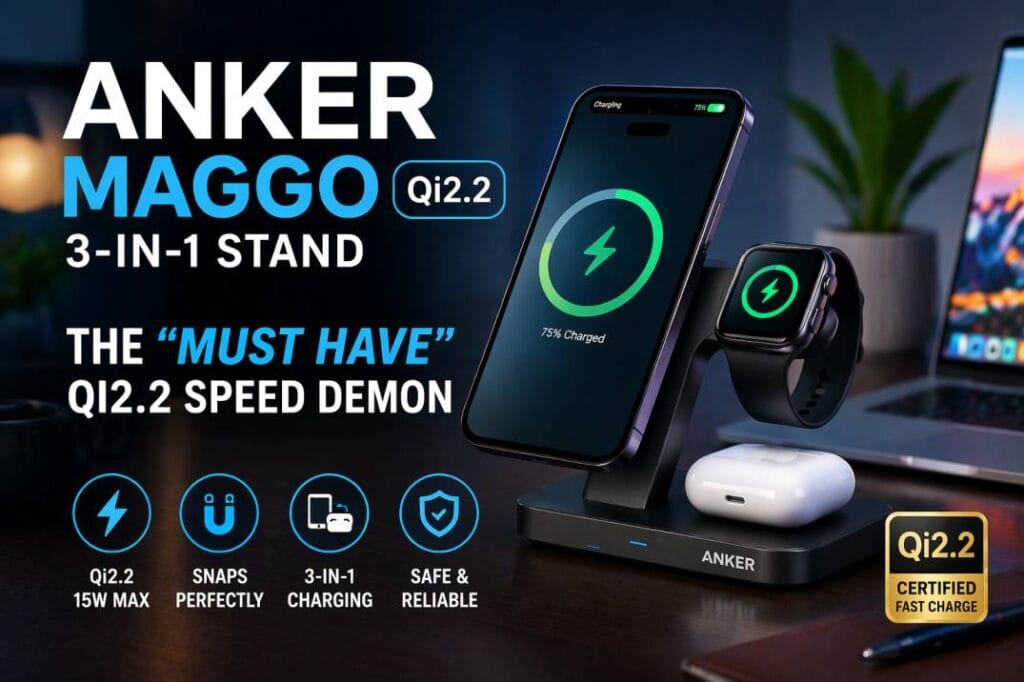 bauhn 3 in 1 wireless charging station