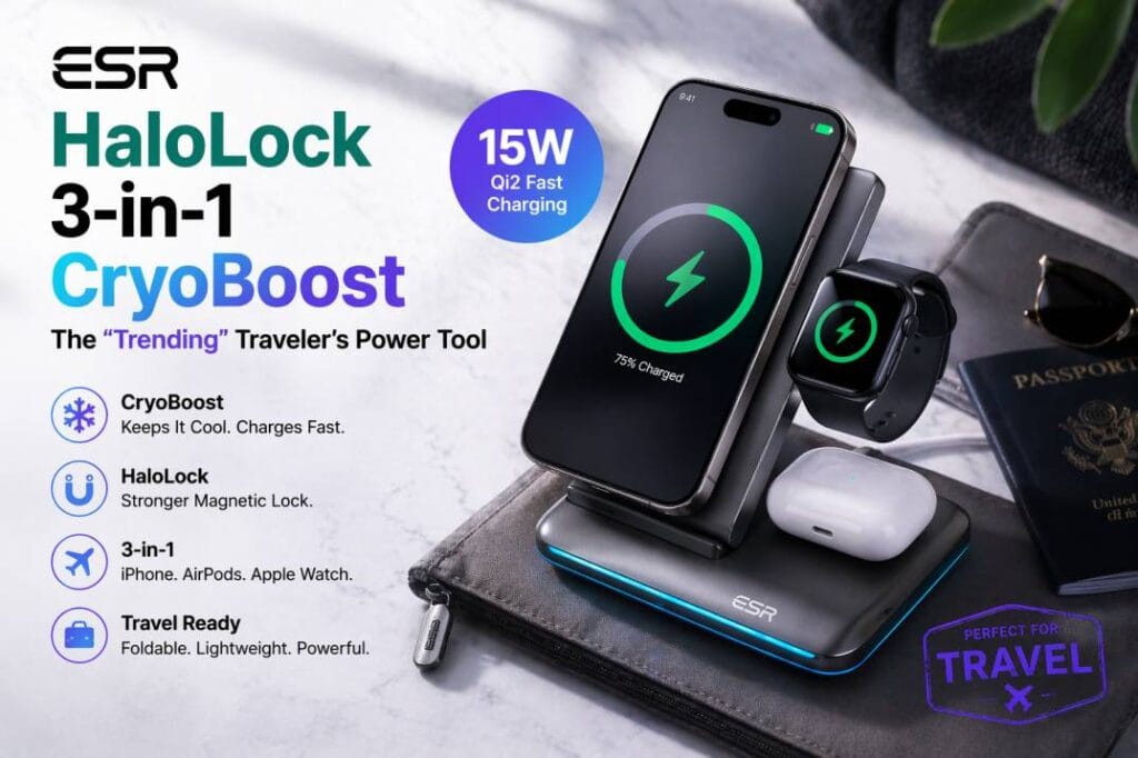 bauhn 3 in 1 wireless charging station